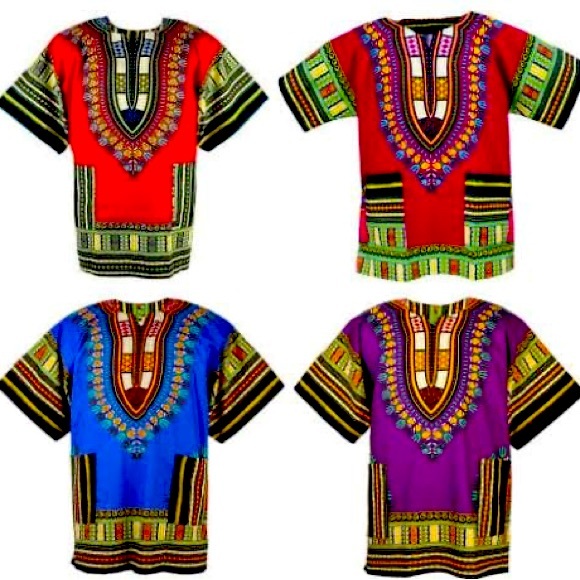 African Dashiki print Unisex Tshirts - Picture 1 of 2